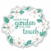 水の色のフローラに到達できる庭に傾向 シール (正面)