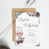 水の色のフローラに熟成誕生日 招待状