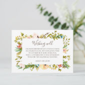 水の色のフローラは良く願う。緑結婚色 エンクロージャーカード (スタンド正面)