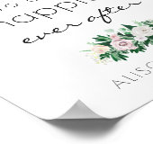 水の色のフローラグリーンの後に幸せ結婚に ポスター (角)