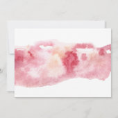 水の色のフローラスクリプト赤ちゃんシャワー招待 (裏面)