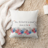 水の色のフローラモダンギフト母のための引用文 クッション (ブランケット)