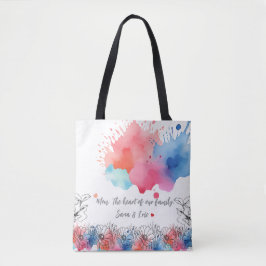 水の色のフローラモダンギフト母のための引用文 トートバッグ