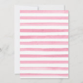 水の色のフローラ動物の友人赤ちゃんシャワー 招待状 (裏面)