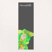 水の色のフローラ名orchidエネルギッシュ・アート ヨガマット (正面)