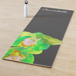 水の色のフローラ名orchidエネルギッシュ・アート ヨガマット