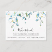 水の色のフローラ新しいホーム移動アナウンス エンクロージャーカード (正面)