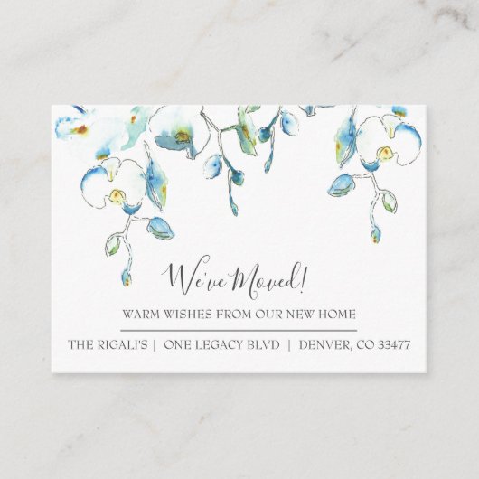 水の色のフローラ新しいホーム移動アナウンス エンクロージャーカード (正面)