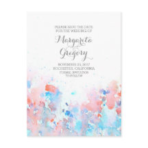 水の色のフローラ日付はがきを保存