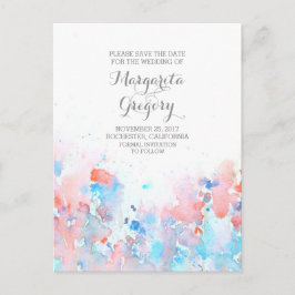 水の色のフローラ日付はがきを保存 案内ポストカード