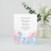 水の色のフローラ日付はがきを保存 案内ポストカード (スタンド正面)