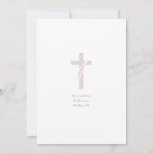 水の色のフローラ春イースターブランチ宗教 招待状 (裏面)