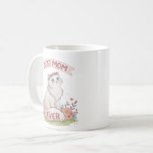 水の色のフローラ最高のキャットお母さん母の日 コーヒーマグカップ (正面左)