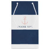 水の色のフローラ航海のの結婚ありがとう スモールペーパーバッグ (裏面)