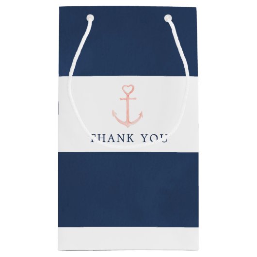 水の色のフローラ航海のの結婚ありがとう スモールペーパーバッグ (裏面)