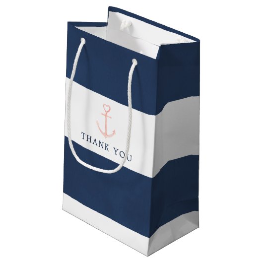 水の色のフローラ航海のの結婚ありがとう スモールペーパーバッグ (裏面アングル)