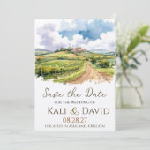 水の色のブドウ畑の日付を保存 セーブザデート (スタンド正面)