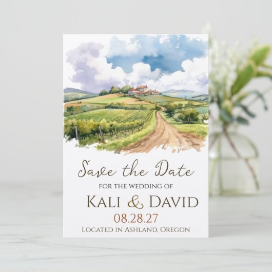 水の色のブドウ畑の日付を保存 セーブザデート (スタンド正面)