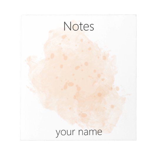 水の色のブ絵を描ロッターの赤面コーラルの名前 ノートパッド (正面)