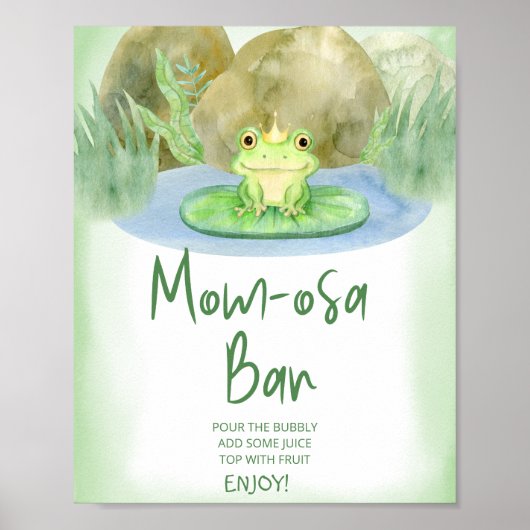 水の色のプリンセスカエル赤ちゃんシャワーマムオーサバー ポスター (正面)