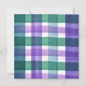 水の色のプレイドフランネル&フレンズのクリスマスパーティー 招待状 (裏面)