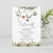 水の色のベビーその冷たい外ベビーシャワーInvi 招待状 (スタンド正面)