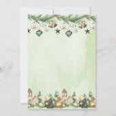 水の色のベビーその冷たい外ベビーシャワーInvi 招待状 (裏面)