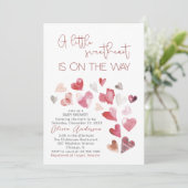 水の色のベビーその冷たい外ベビーシャワーInvi 招待状 (スタンド正面)