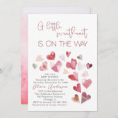 水の色のベビーその冷たい外ベビーシャワーInvi 招待状 (正面/裏面)