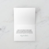 水の色のベビーそれはベビーシャワーTha外で寒い サンキューカード (内部)