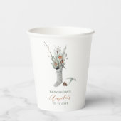 水の色のベビーそれは寒い外の赤ちゃんシャワー 紙コップ (裏面)