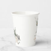 水の色のベビーそれは寒い外の赤ちゃんシャワー 紙コップ (左)