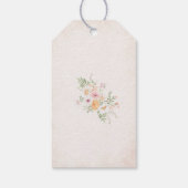 水の色のベビーエレガント開花ピンクフローギフトラベル ギフトタグ (裏面)