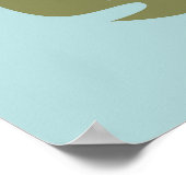 水の色のベビーキリン、ベビーシャワーへようこそ ポスター (角)