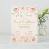 水の色のベビー妖精ベイビーシャワー 招待状 (スタンド正面)