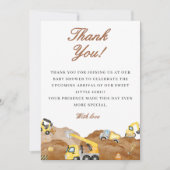 水の色のベビー建築ベビーシャワー サンキューカード (正面)