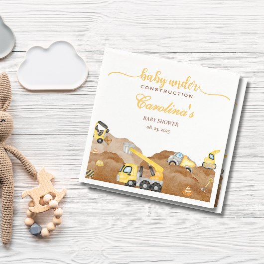 水の色のベビー建築ベビーシャワー スタンダードカクテルナプキン