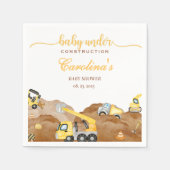 水の色のベビー建築ベビーシャワー スタンダードカクテルナプキン (正面)