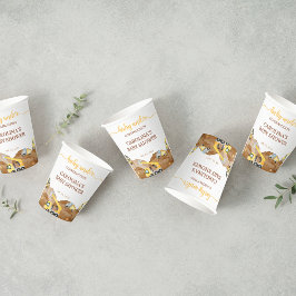 水の色のベビー建築ベビーシャワー 紙コップ