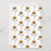 水の色のベビー開花ベビーシャワー 招待状 (裏面)