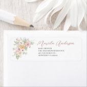 水の色のベビー開花babyReturn住所 シール (インサイチュ)