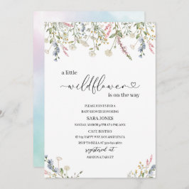 水の色のベビー 招待状