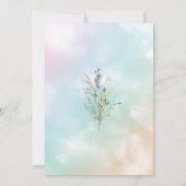 水の色のベビー 招待状 (裏面)