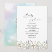 水の色のベビー 招待状 (正面/裏面)