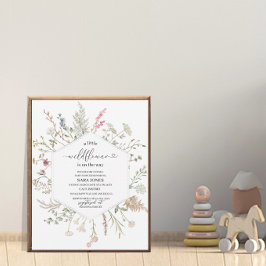 水の色のベビー 招待状