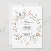 水の色のベビー 招待状 (正面)