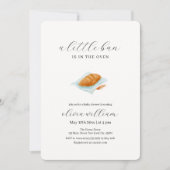 水の色のベーキングパンのオーブンの赤ちゃんシャワー 招待状 (正面)