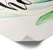 水の色のポスターに良い葉 ポスター (角)