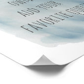 水の色のポスター独自の引用文ウォールアートを作成 ポスター (角)