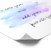 水の色のポスター独自の引用文ウォールアートを作成 ポスター (角)